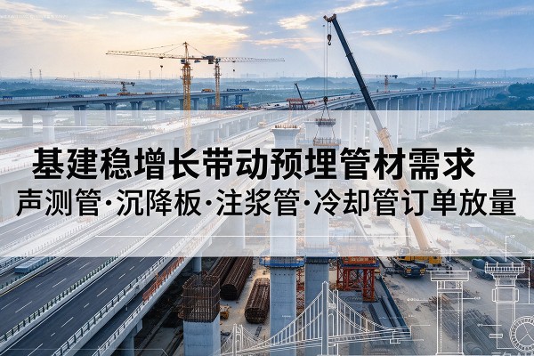 普兰基建稳增长带动预埋监测管材需求,声测管、沉降板、注浆管订单持续放量